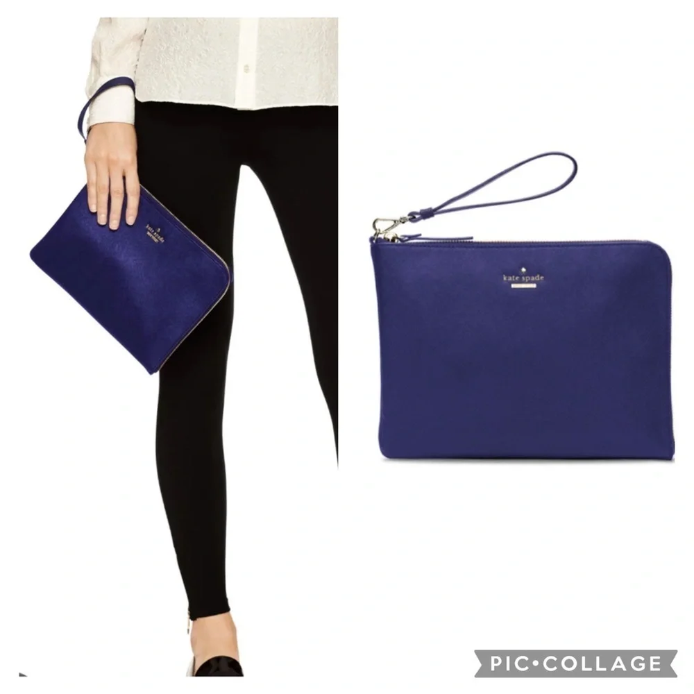 NWT Kate Spade EVERPURSE QUENTIN FRENCH NAVY WRISTLET